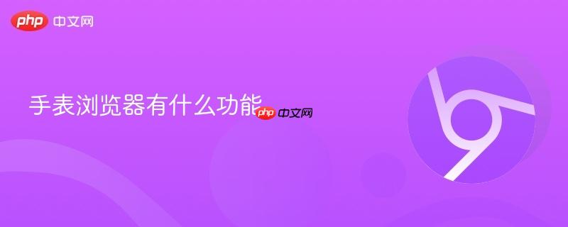 手表浏览器有什么功能  第1张