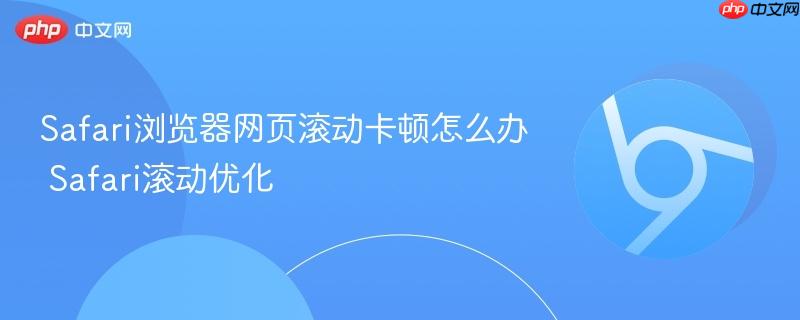 Safari浏览器网页滚动卡顿怎么办 Safari滚动优化  第1张