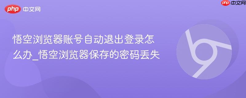 悟空浏览器账号自动退出登录怎么办_悟空浏览器保存的密码丢失