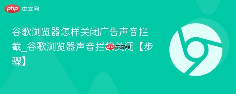谷歌浏览器怎样关闭广告声音拦截_谷歌浏览器声音拦截关闭【步骤】 第1张 谷歌浏览器怎样关闭广告声音拦截_谷歌浏览器声音拦截关闭【步骤】 第1张