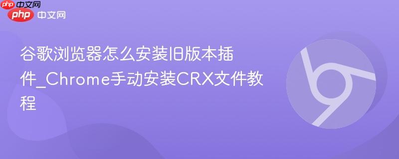谷歌浏览器怎么安装旧版本插件_Chrome手动安装CRX文件教程