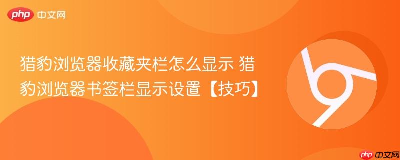 猎豹浏览器收藏夹栏怎么显示 猎豹浏览器书签栏显示设置【技巧】