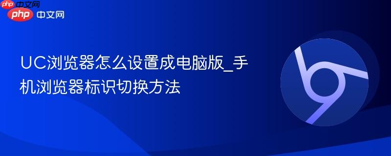 UC浏览器怎么设置成电脑版_手机浏览器标识切换方法 第1张 UC浏览器怎么设置成电脑版_手机浏览器标识切换方法 第1张