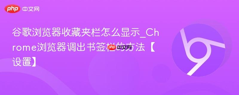 谷歌浏览器收藏夹栏怎么显示_Chrome浏览器调出书签栏的方法【设置】 第1张 谷歌浏览器收藏夹栏怎么显示_Chrome浏览器调出书签栏的方法【设置】 第1张