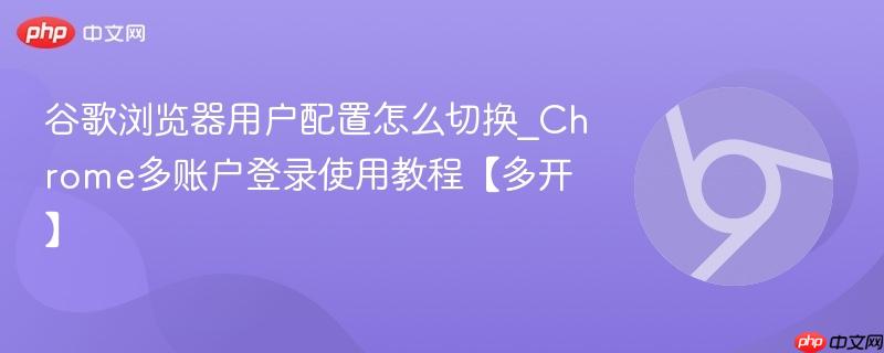 谷歌浏览器用户配置怎么切换_Chrome多账户登录使用教程【多开】  第1张