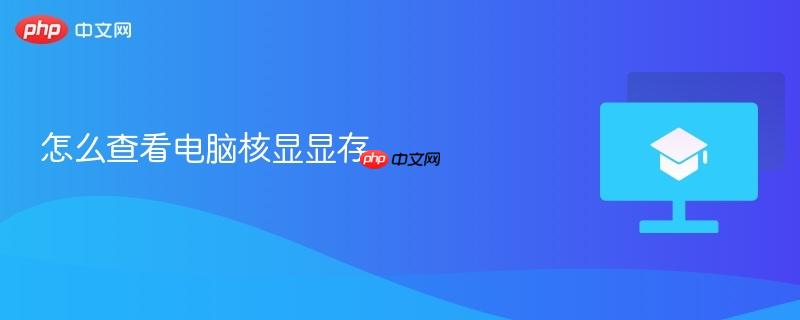 怎么查看电脑核显显存  第1张