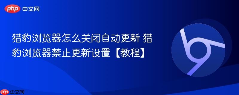 猎豹浏览器怎么关闭自动更新 猎豹浏览器禁止更新设置【教程】