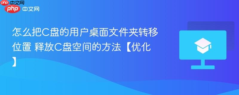 怎么把C盘的用户桌面文件夹转移位置 释放C盘空间的方法【优化】  第1张