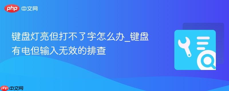 键盘灯亮但打不了字怎么办_键盘有电但输入无效的排查 第1张 键盘灯亮但打不了字怎么办_键盘有电但输入无效的排查 第1张