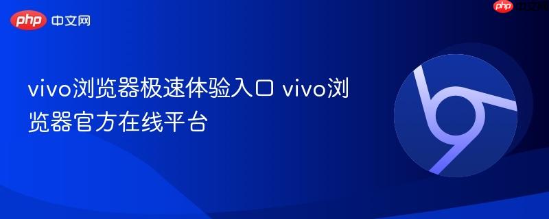 vivo浏览器极速体验入口 vivo浏览器官方在线平台