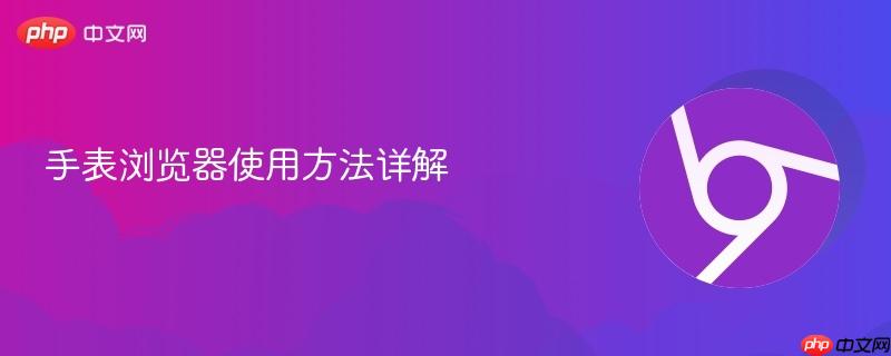 手表浏览器使用方法详解  第1张