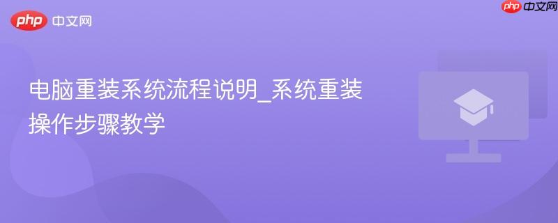 电脑重装系统流程说明_系统重装操作步骤教学
