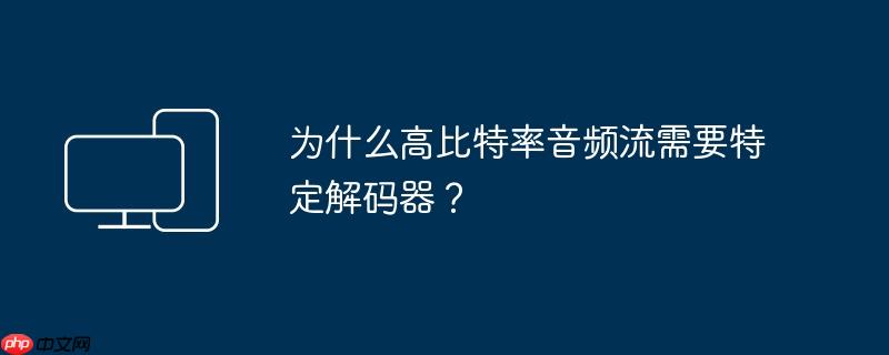 为什么高比特率音频流需要特定解码器？  第1张